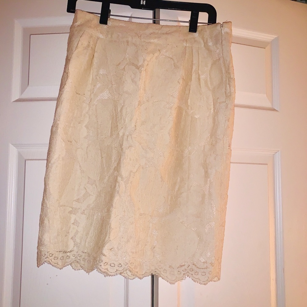 The wrights lace pencil skirt